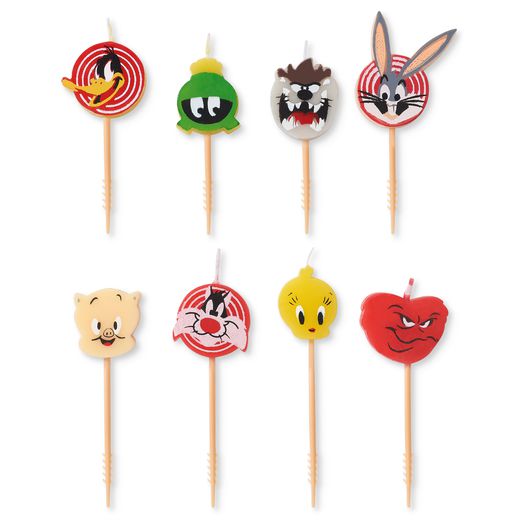 Looney Toons Cake Topper Birthday Candles, 8-Count