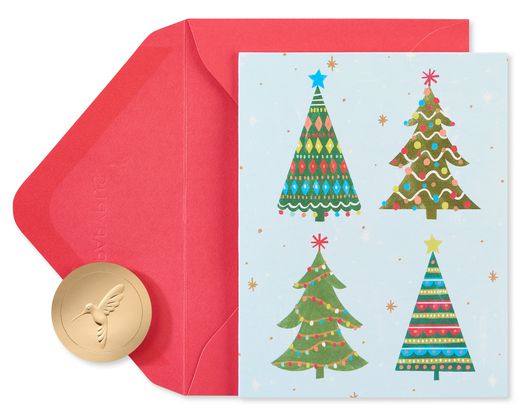 Joyful Christmas Trees Christmas Boxed Cards 20-Count