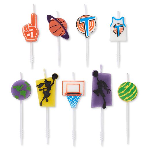 Space Jam Cake Topper Birthday Candles, 9-Count