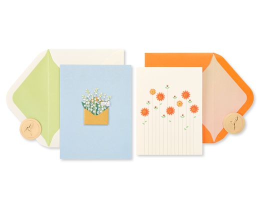 Flowers Blank Greeting Card Bundle 2-Count