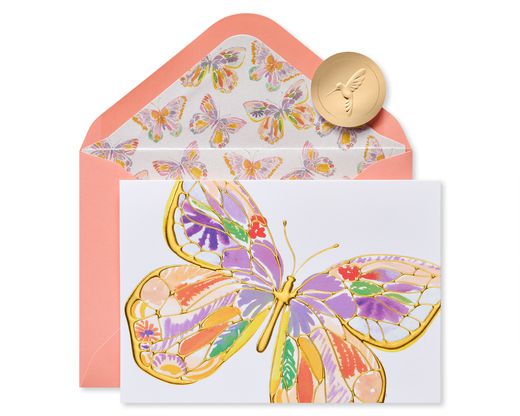 Bold Butterfly Blank Cards with Envelopes 12-Count