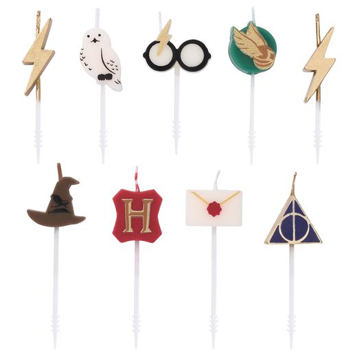Harry Potter Cake Topper Birthday Candles, 9-Count