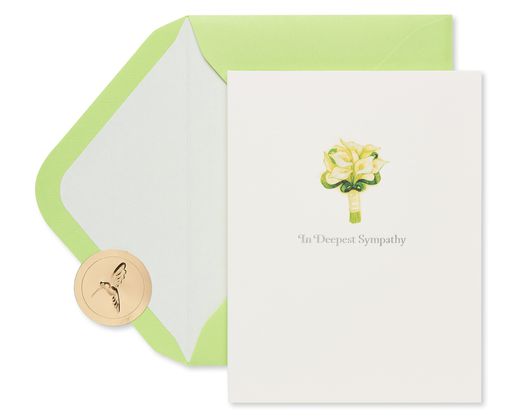 Lillies Sympathy Greeting Card