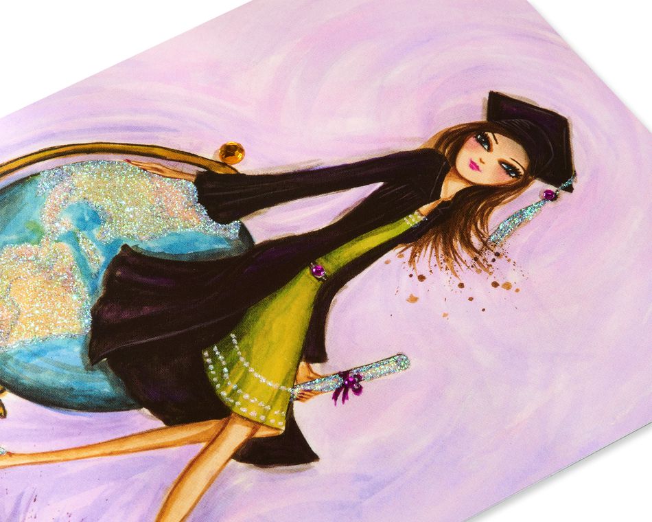 Look Out World Graduation Greeting Card for Her - Designed by Bella Pilar