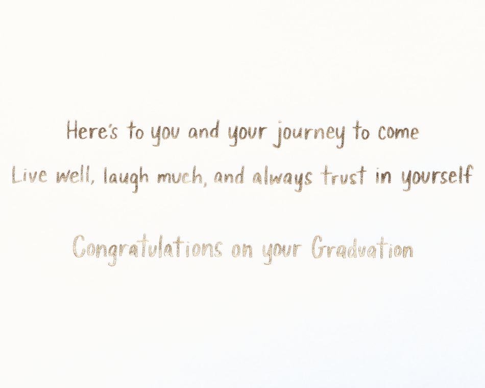 To Your Journey Quote Graduation Greeting Card