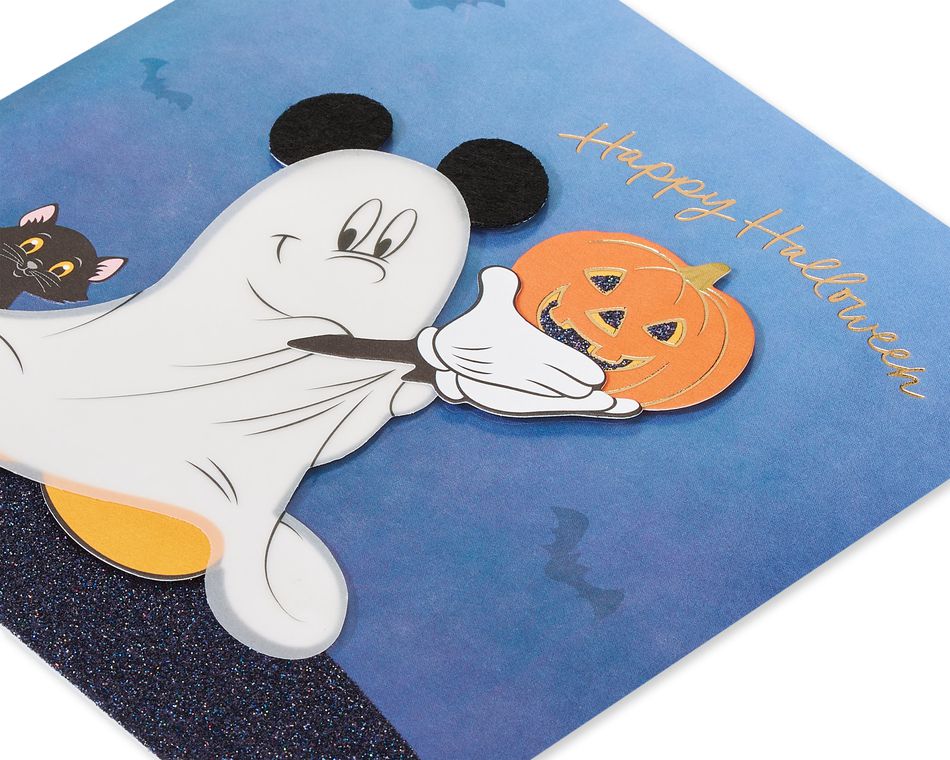 Ghost Mickey Disney Halloween Greeting Card 