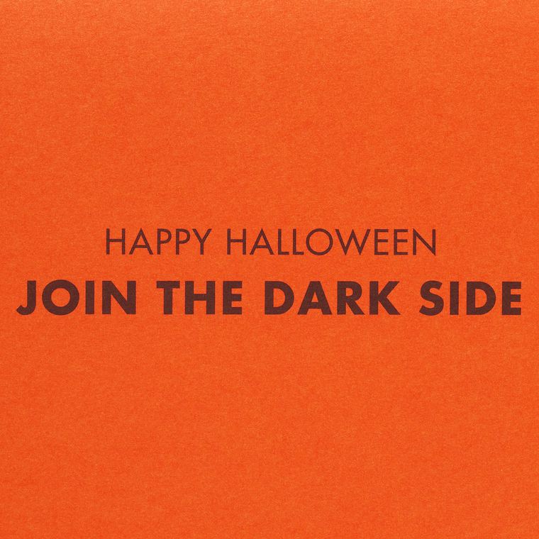 The Darkside Star Wars Halloween Greeting Card