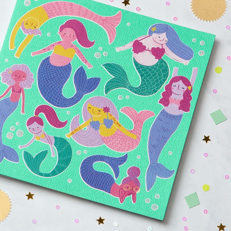 Mermaids Blank Greeting Card - Friendship, Thinking of You