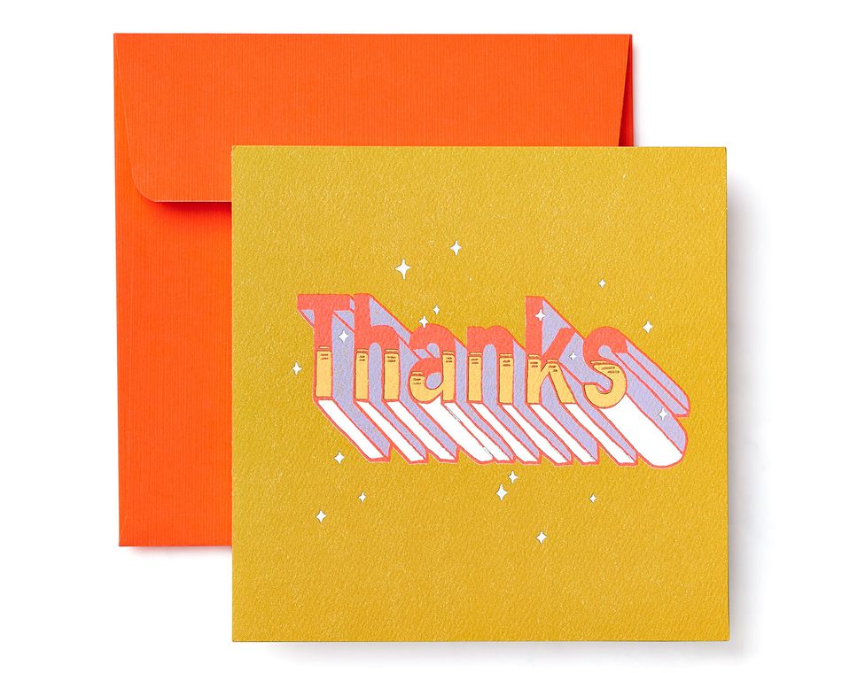 Thanks Thank You Greeting Card