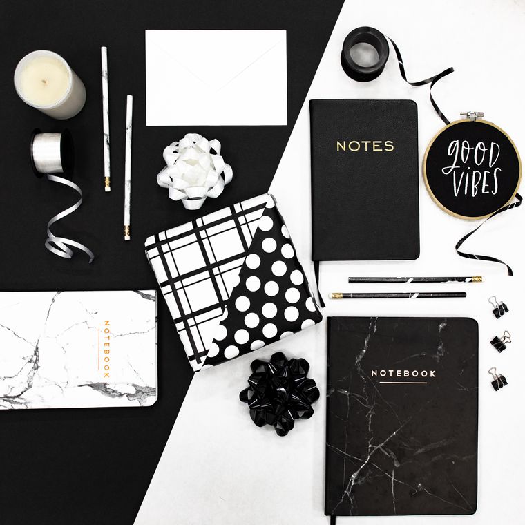 Eccolo Black & Gold Notes Journal Lifestyle