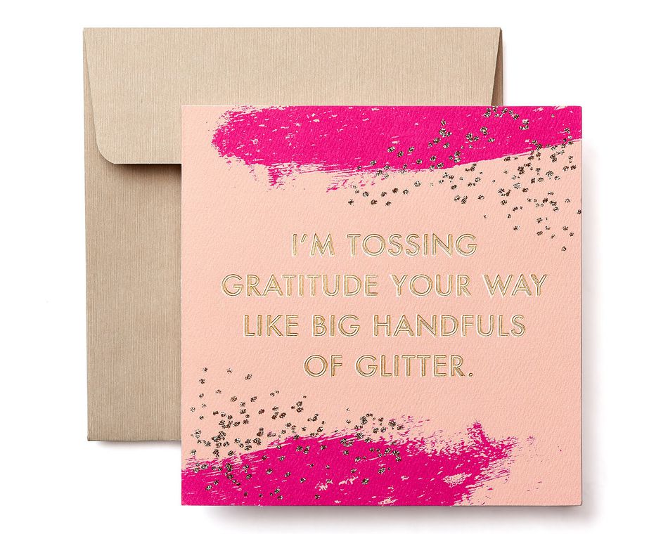 Glitter Thank You Greeting Card