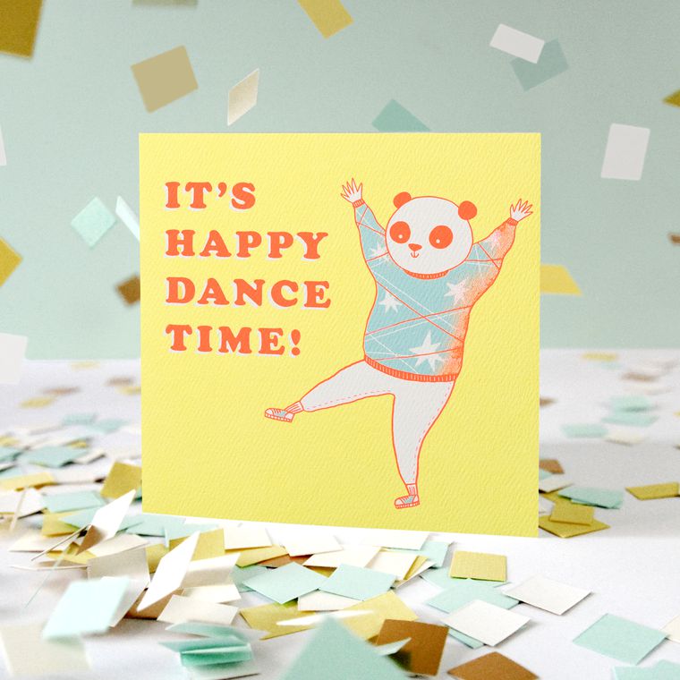 Happy Dance Greeting Card - Birthday, Thinking of You, Encouragement, Congratulations