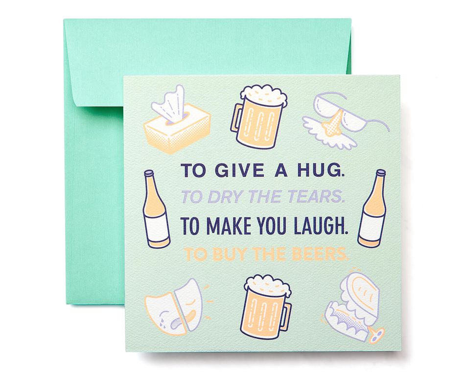 Hug Greeting Card - Support, Thinking of You, Encouragement