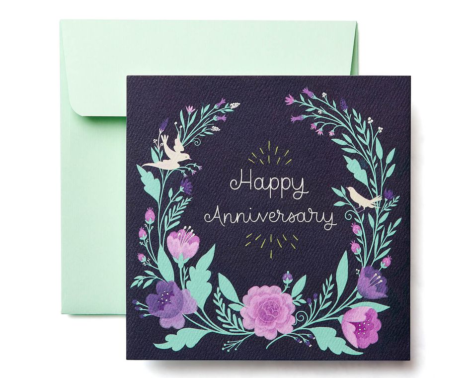 Floral Anniversary Greeting Card for Couple