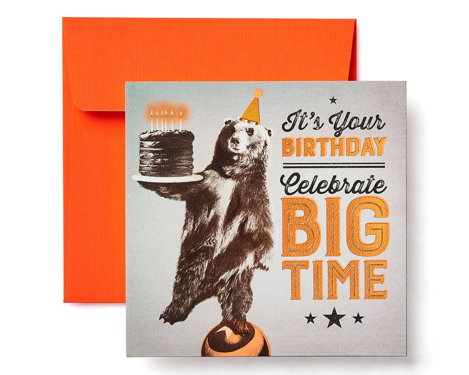 Bear Birthday Greeting Card 