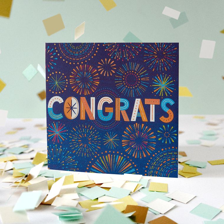 Congrats Greeting Card - Congratulations, Graduation, New Job, Promotion, Encouragement