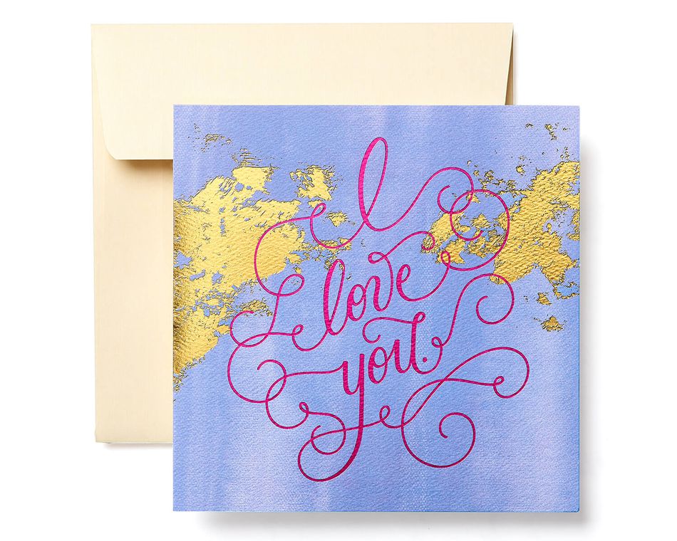 Love You Greeting Card - Romantic, Anniversary, Thinking of You