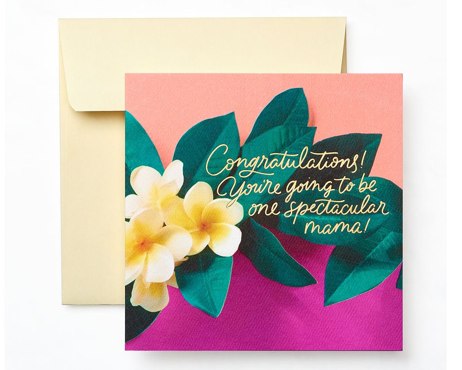 Floral Baby Shower Greeting Card