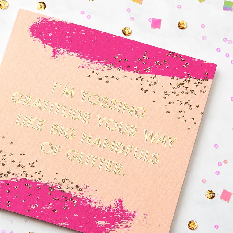 Glitter Thank You Greeting Card