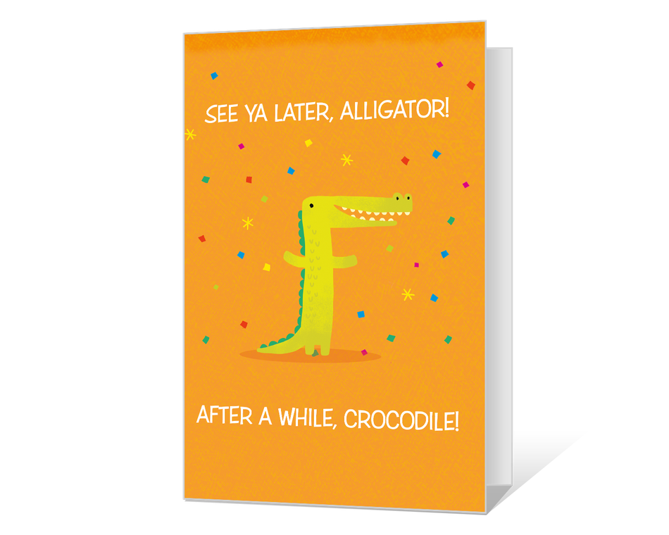 Skip Oneself Currently Printable - American Greetings image relating to See You Later Alligator Poem Printable named Skip By yourself By now Printable - American Greetings