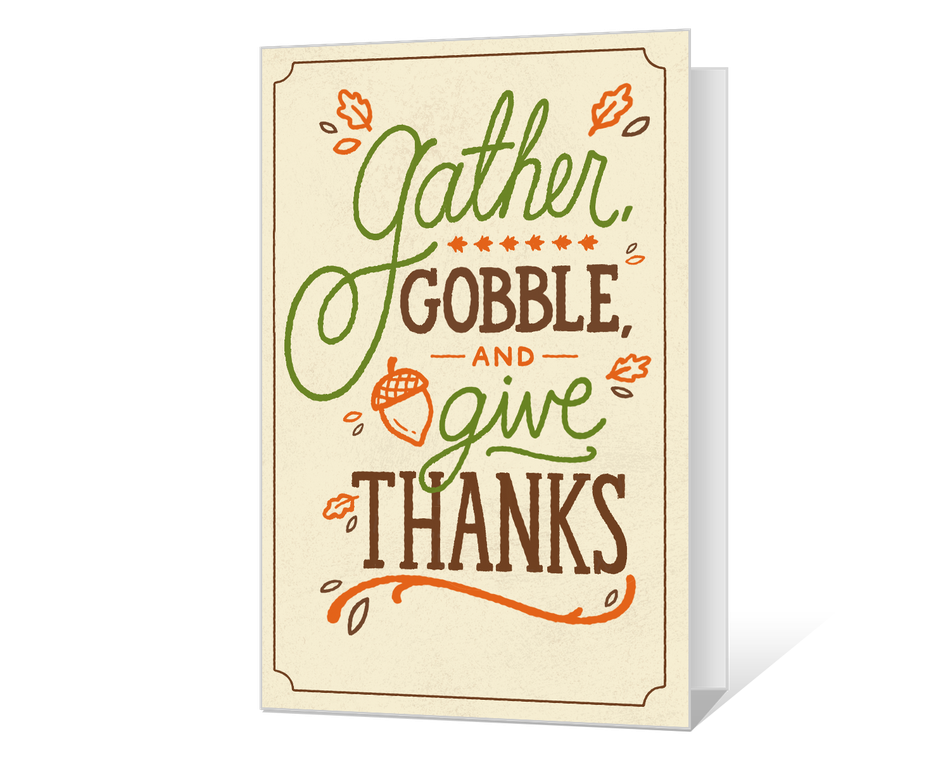 Gobble and Give Thanks Printable