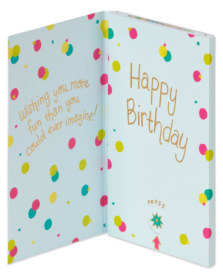 Funny Pop-Up Birthday Card with Confetti
