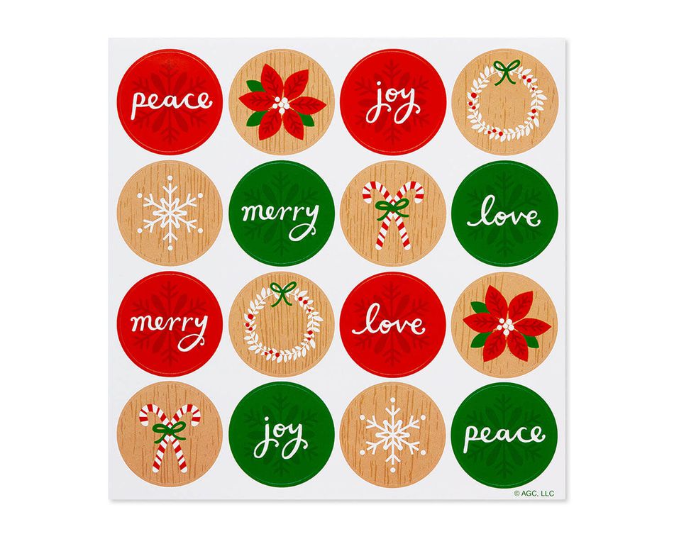 Season's Greetings Sticker Sheets, 32-Count