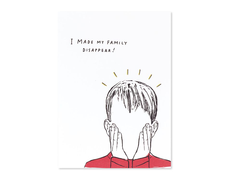 made my family disappear holiday card