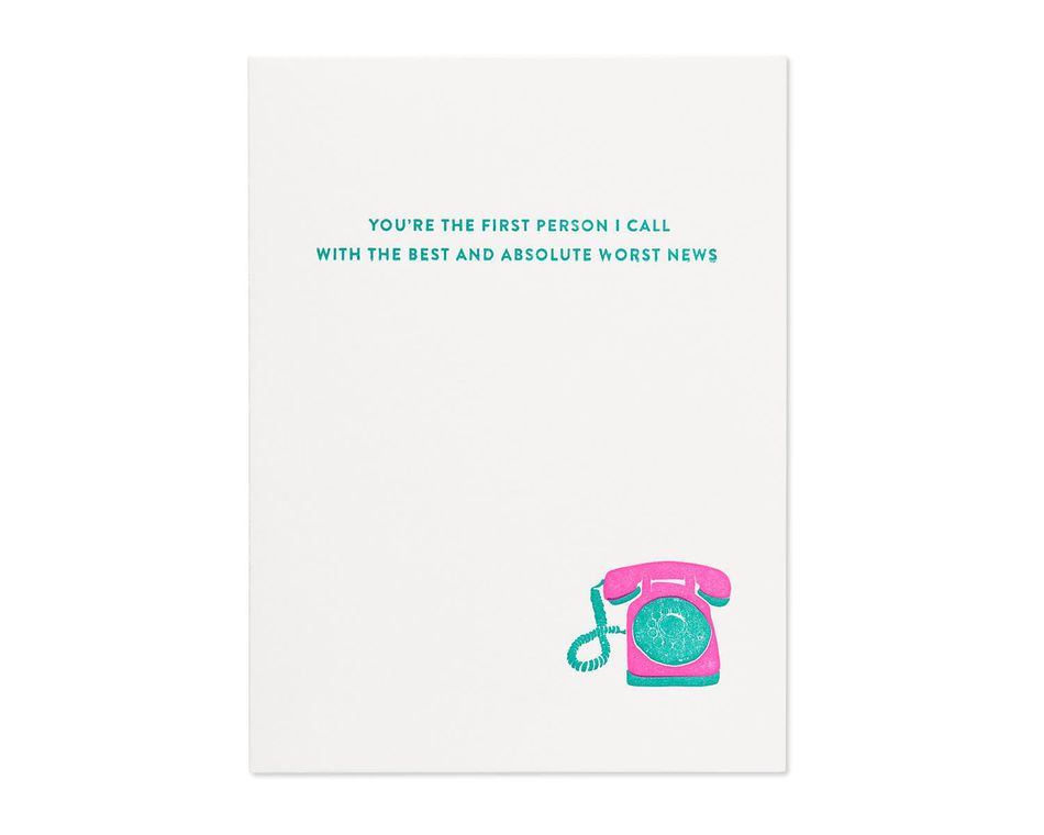 best and worst news mother's day card
