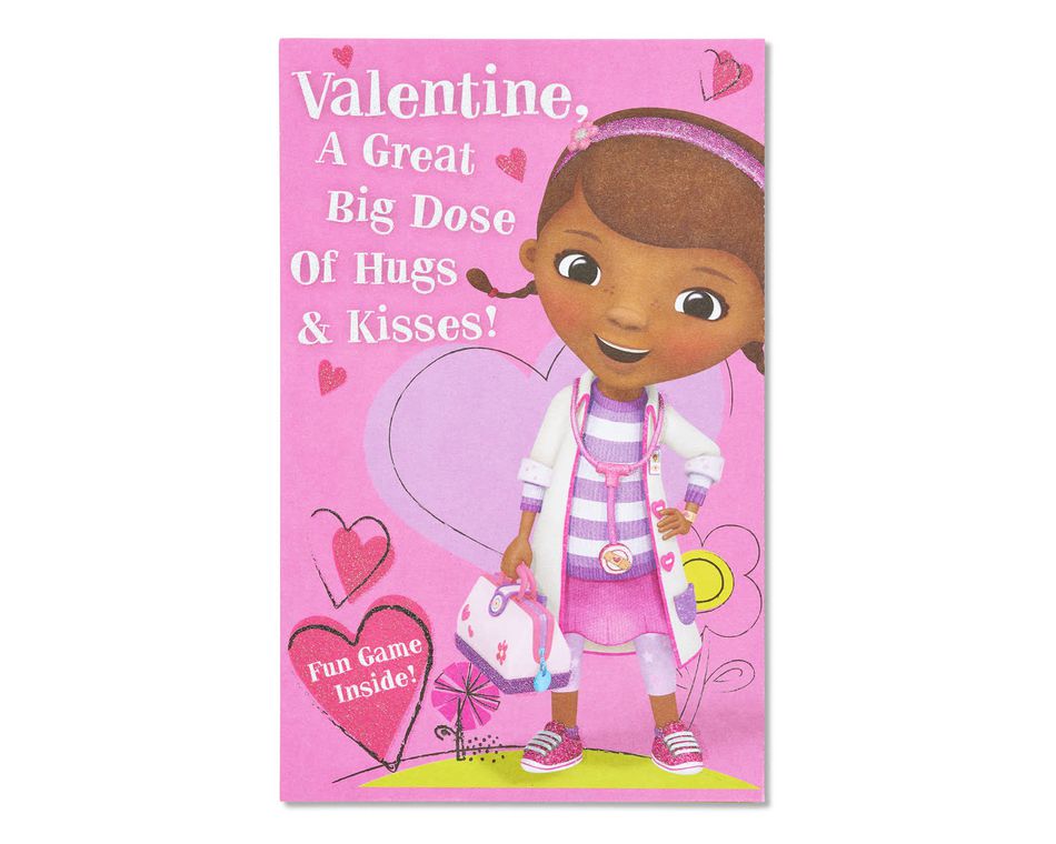 25 Disney Junior Doc McStuffins Valentine's Love Heart  Stickers Party Favors
