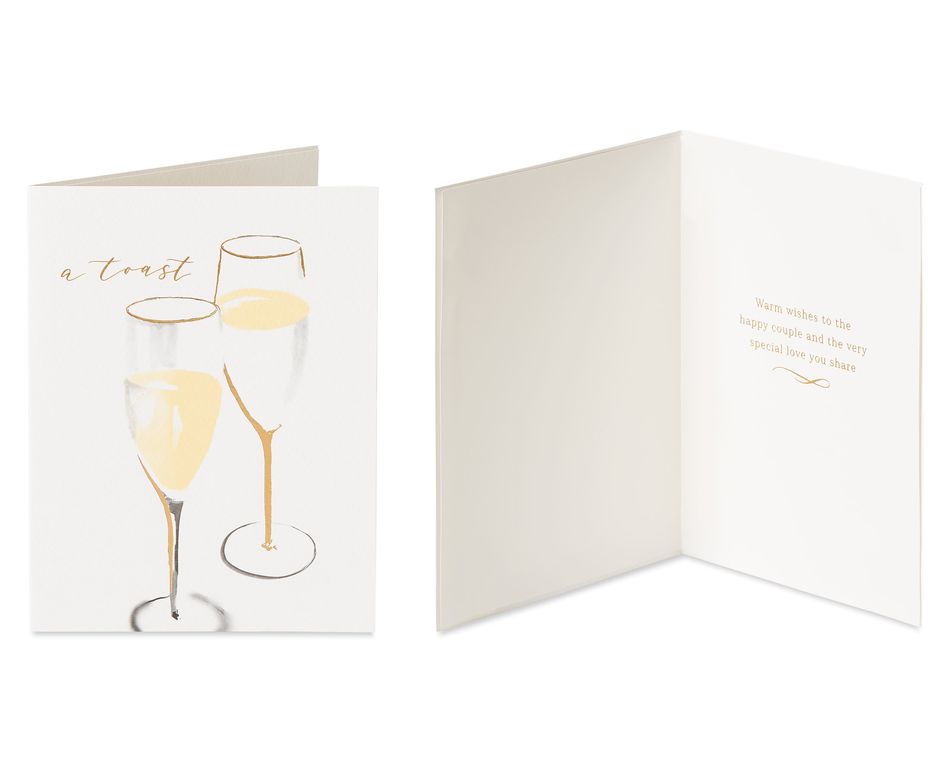 Congratulations Toast Wedding Greeting Card Bundle, 2-Count