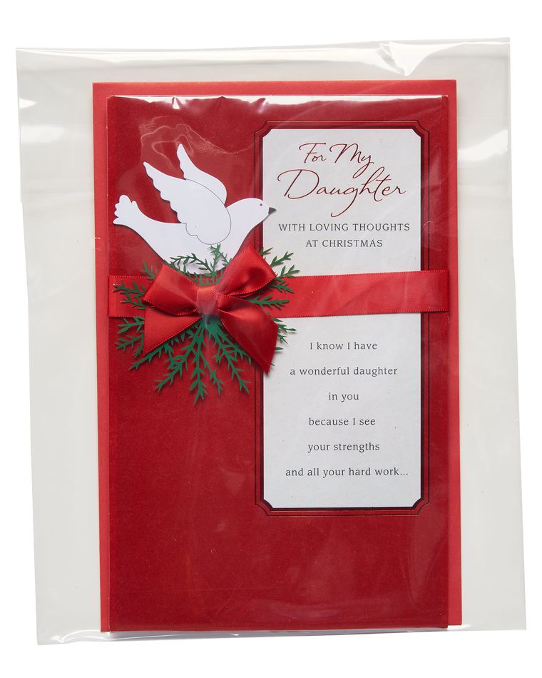 Loving Thoughts Christmas Card for Daughter