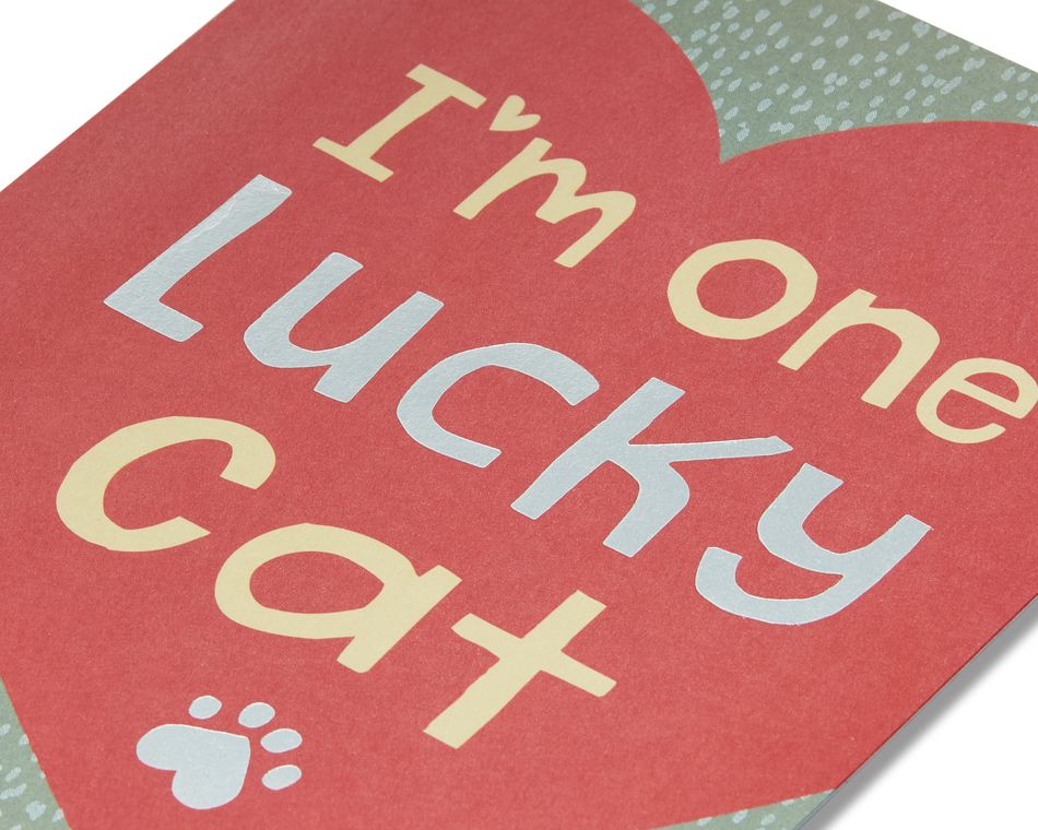 Lucky Cat Valentine's Day Card