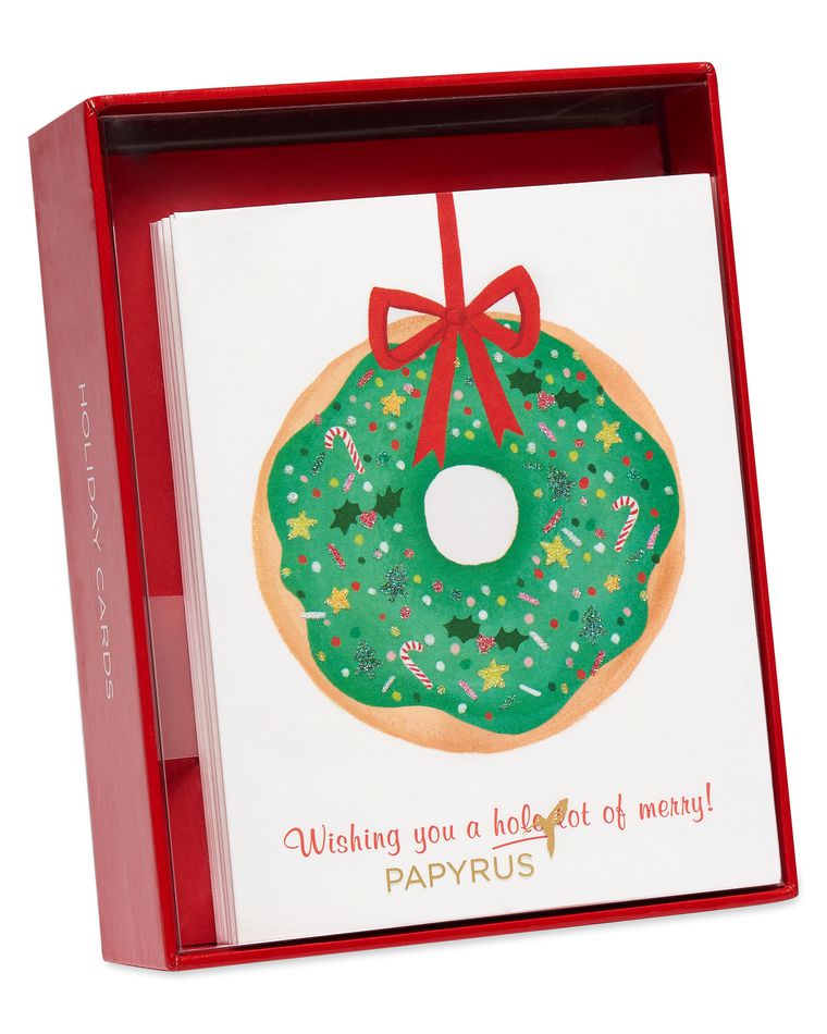 Donut Wreath Holiday Boxed Cards, 20-Count