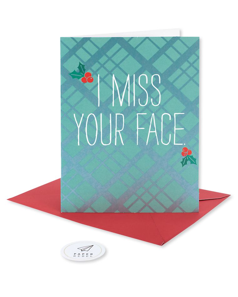 miss your face holiday card