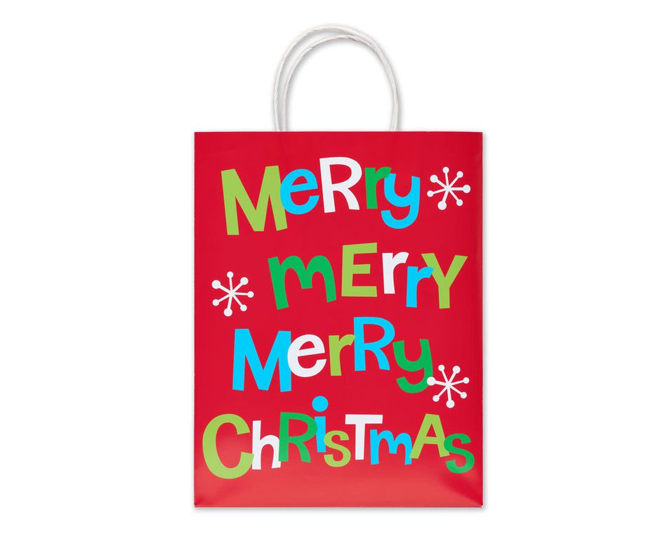 Merry Merry Merry Christmas Medium Gift Bag