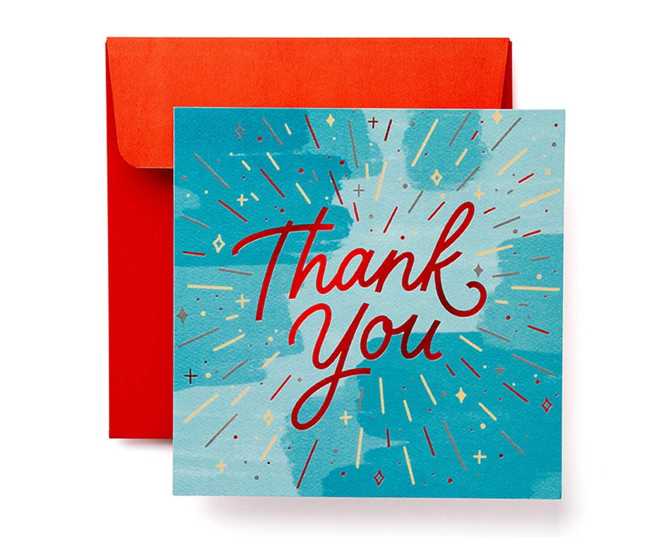 Thank You Christmas Cards, 6-Count