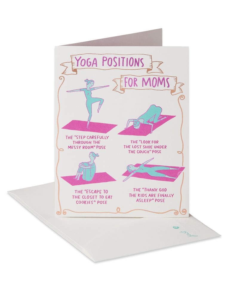 Funny Yoga Mother's Day Card 