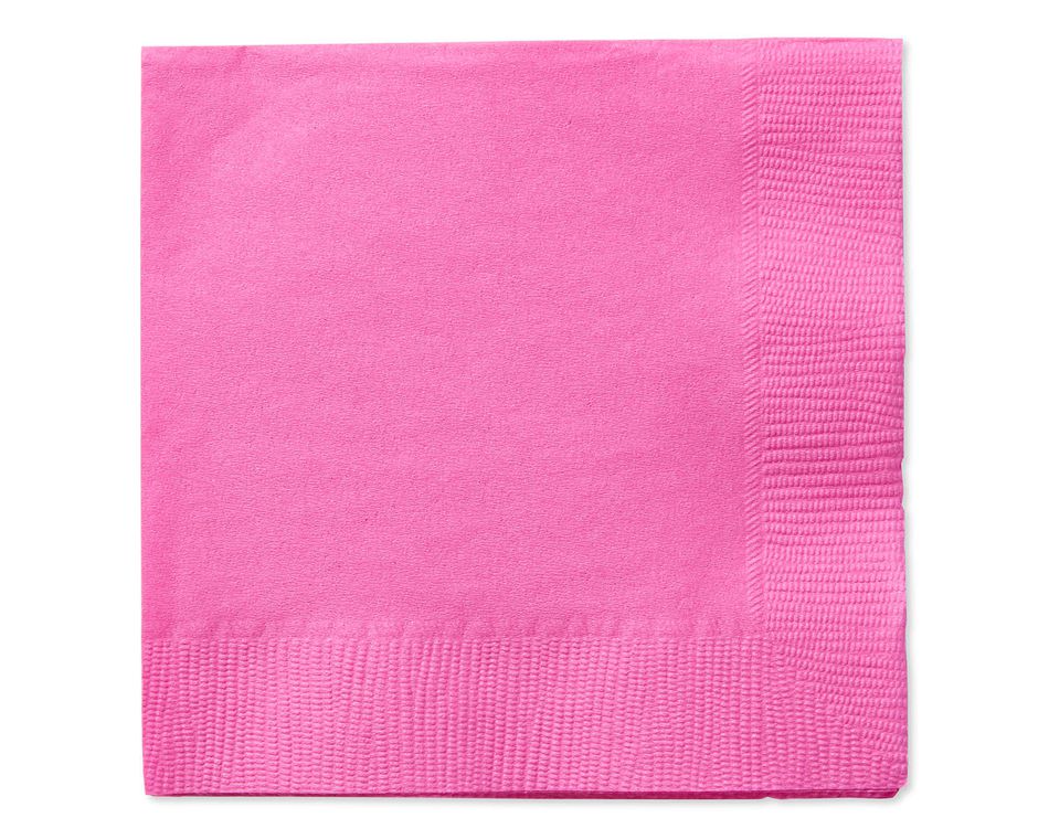 bright pink beverage napkins 50 ct