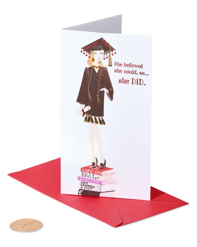 She Believed Graduation Greeting Card