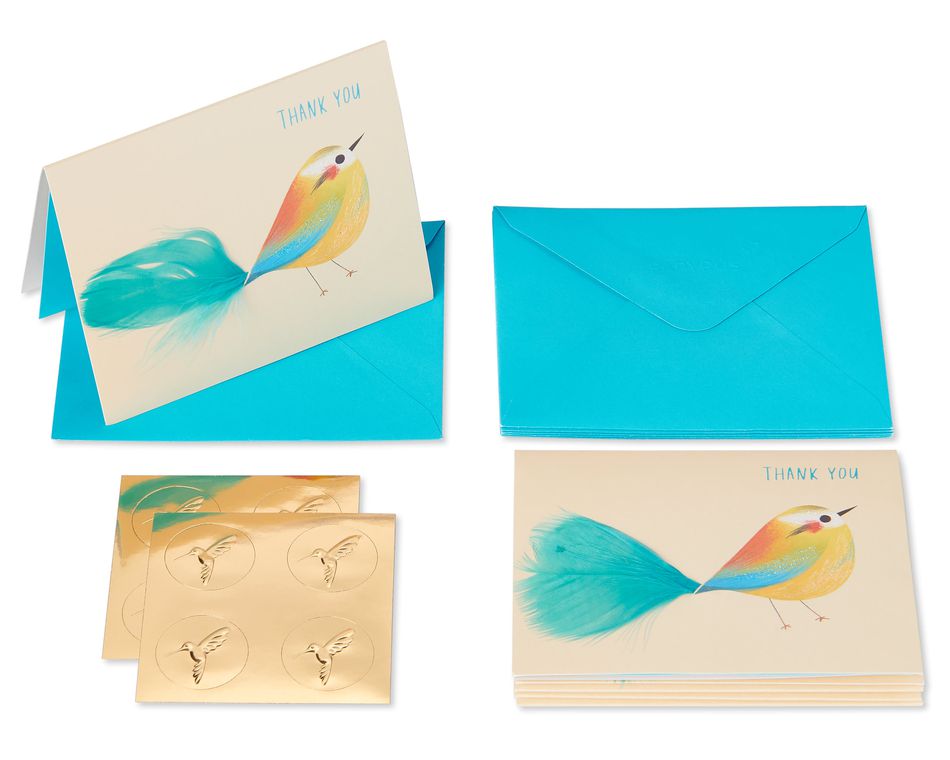 Bird Boxed Thank You Cards and Envelopes, 6-Count