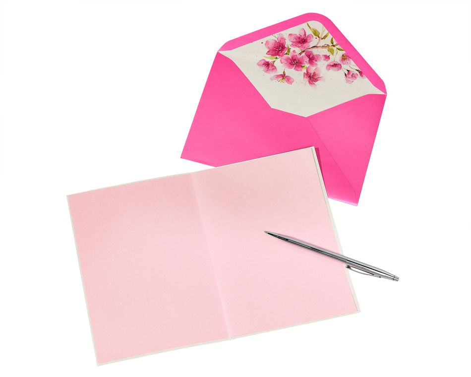 Pink Glitter Butterflies Blank Greeting Card