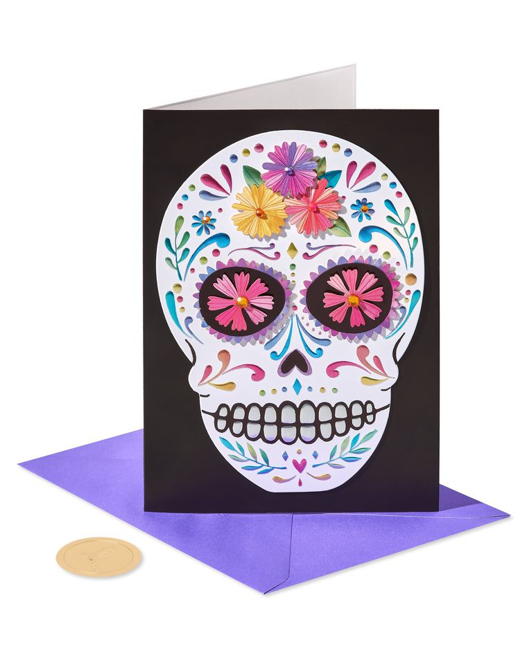 Skull Day of the Dead Greeting Card