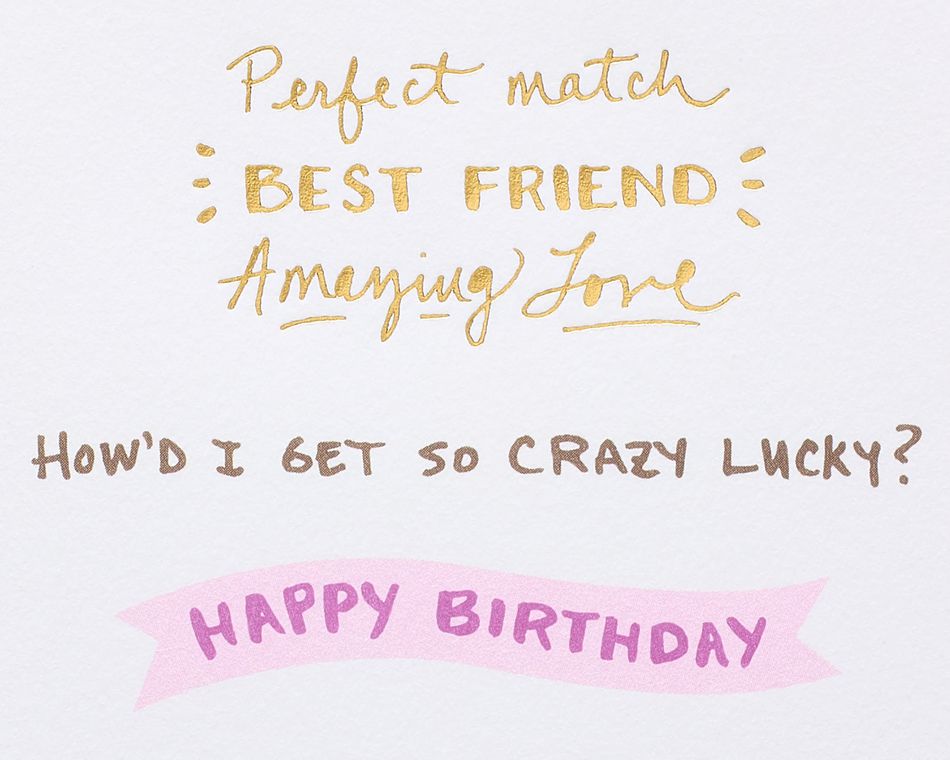 Perfect Match Birthday Greeting Card for Wife