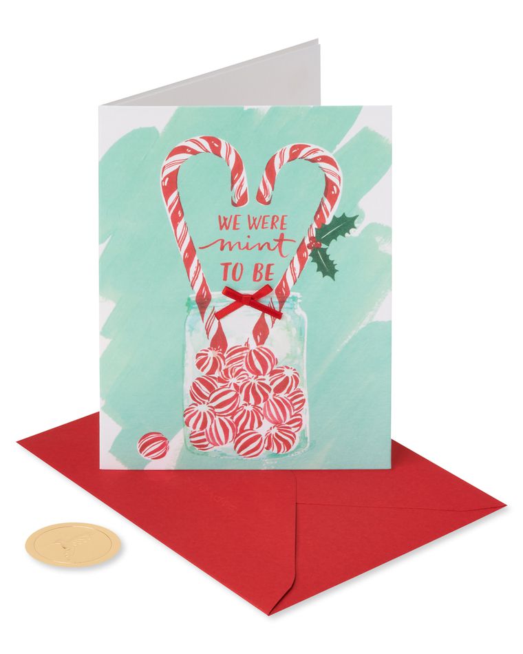 Love Us Romantic Christmas Greeting Card