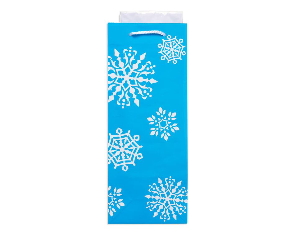 snowflake winter beverage combo gift bag