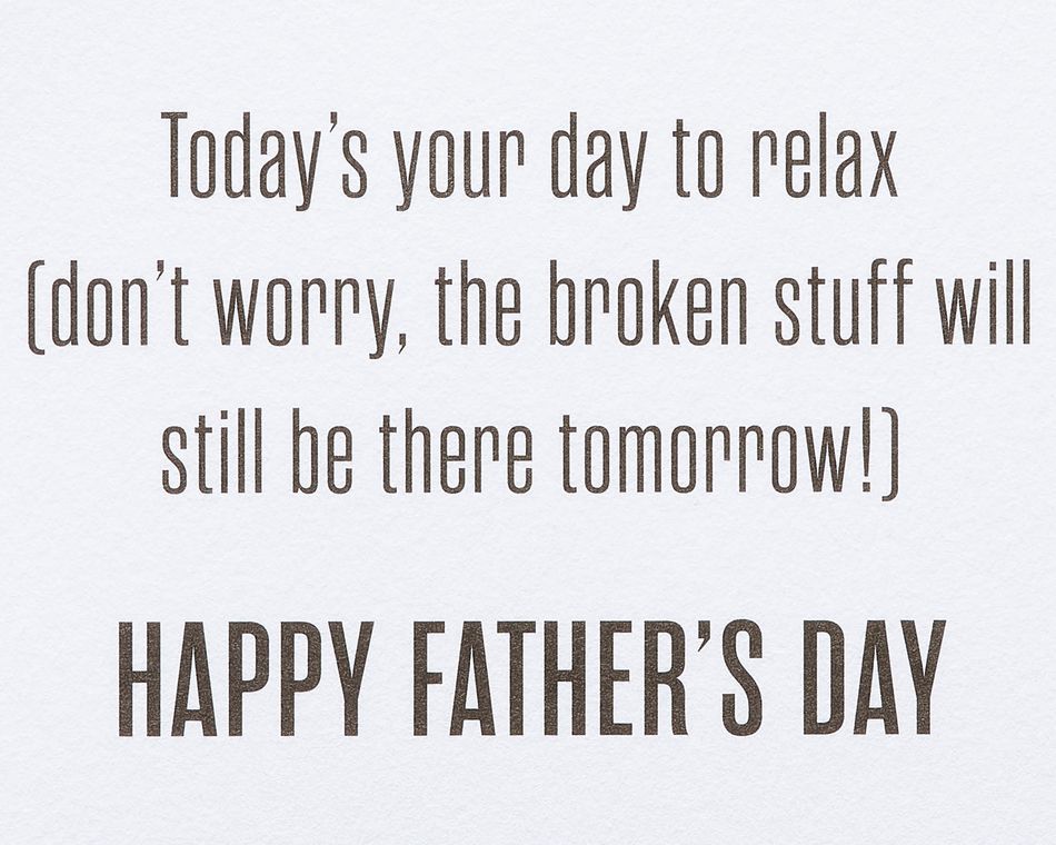 Day to Relax Father's Day Greeting Card