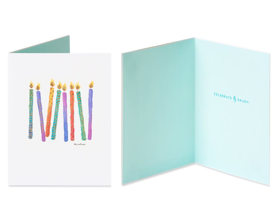 Cake and Candles Birthday Greeting Card Bundle, 2-Count