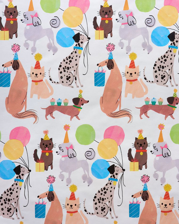 Party Animals Wrapping Paper, 20 Total Sq. Ft.