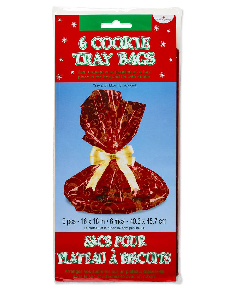 Holiday Cookie Tray Bags, 6-Count